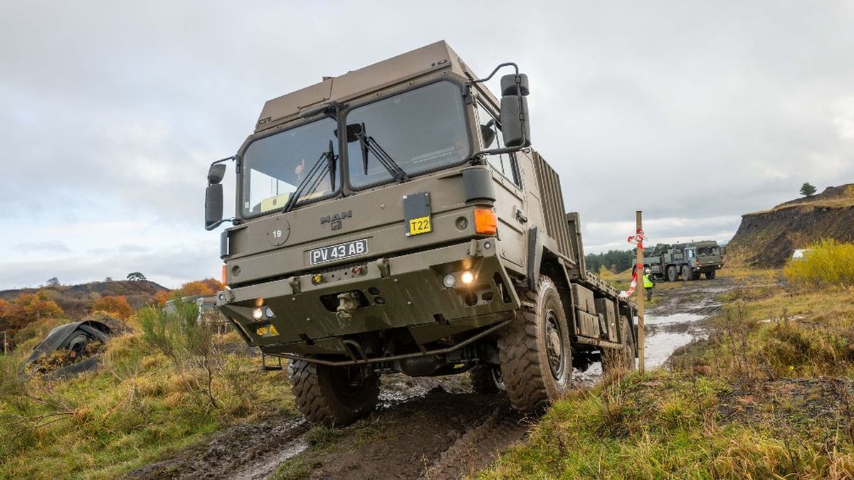 Ciężarowi armii brytyjskiej w terenie, zdjęcie poglądowe