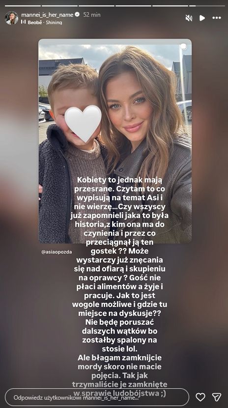 Sara Boruc staje w obronie Joanny Opozdy