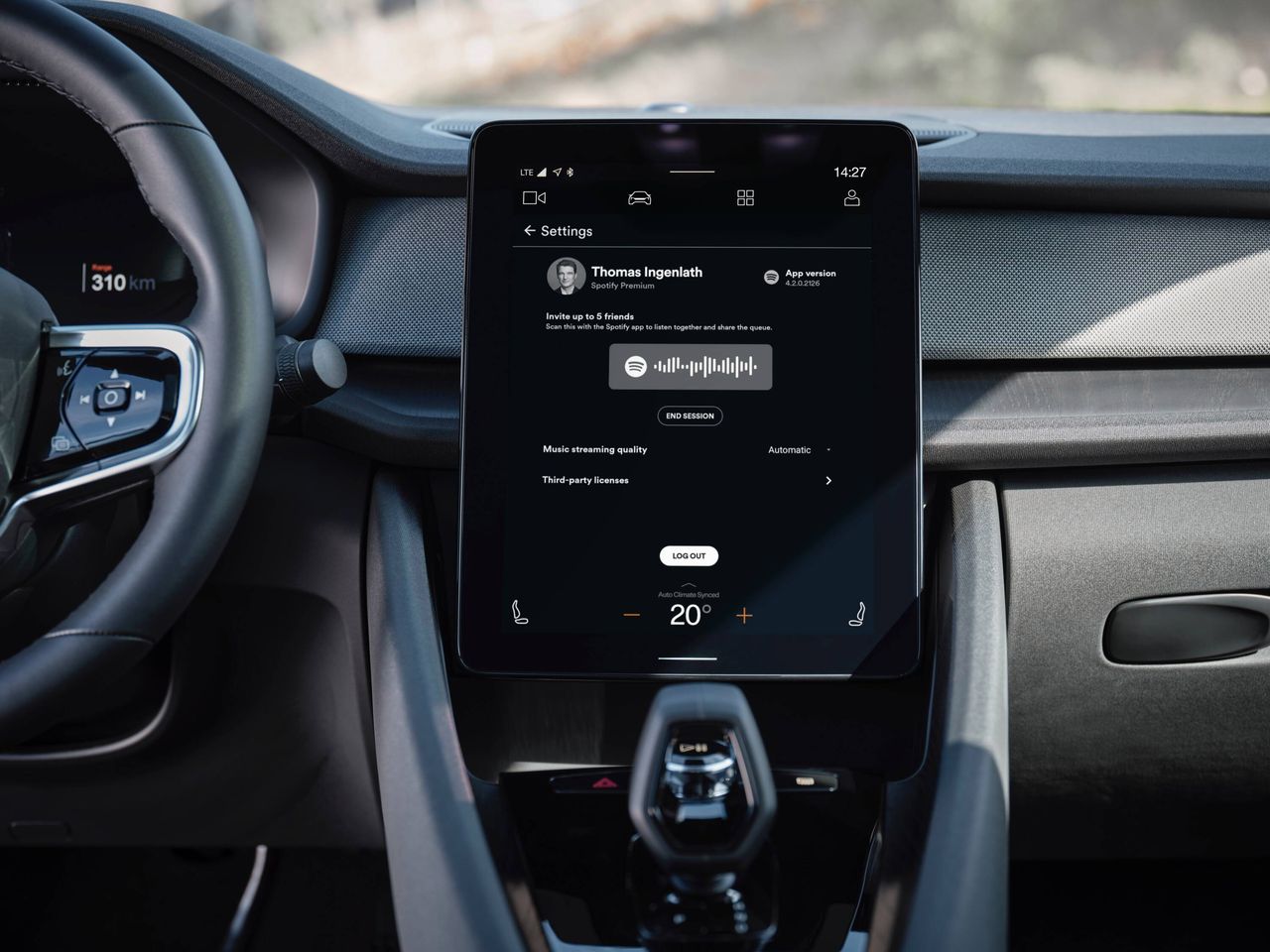 Android Automotive i Spotify z nową funkcją, fot. materiały prasowe Polestar