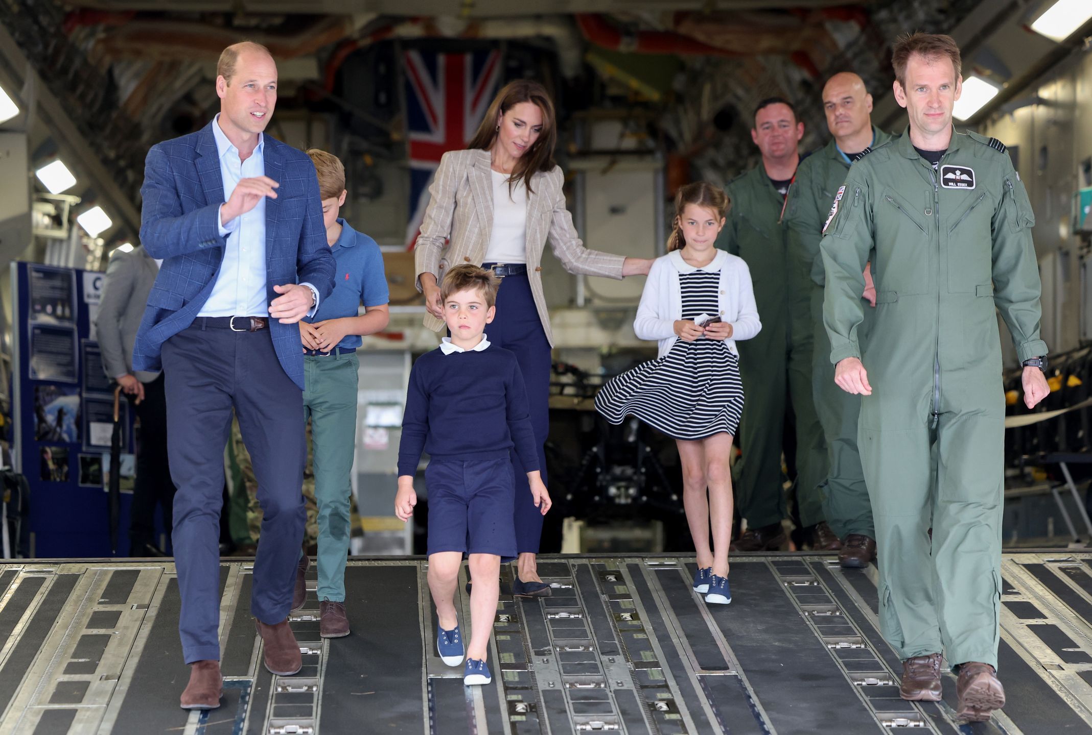 Książę William i księżna Kate z dziećmi na pokazach lotniczych
