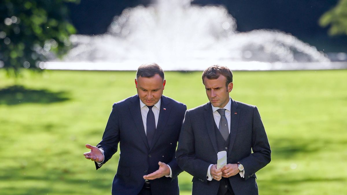Prezydent Andrzej Duda i prezydent Francji Emmanuel Macron 