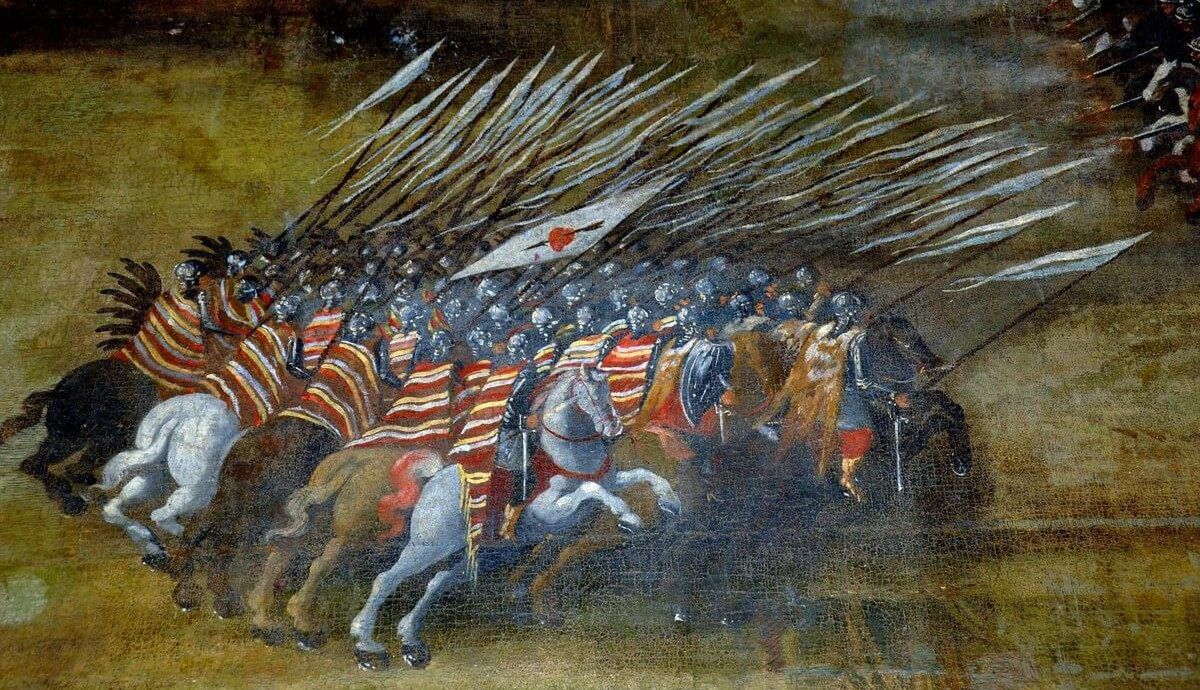 Atak polskiej husarii pod Kłuszynem 1610. 