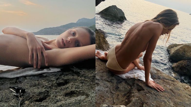 Anja Rubik pozuje topless