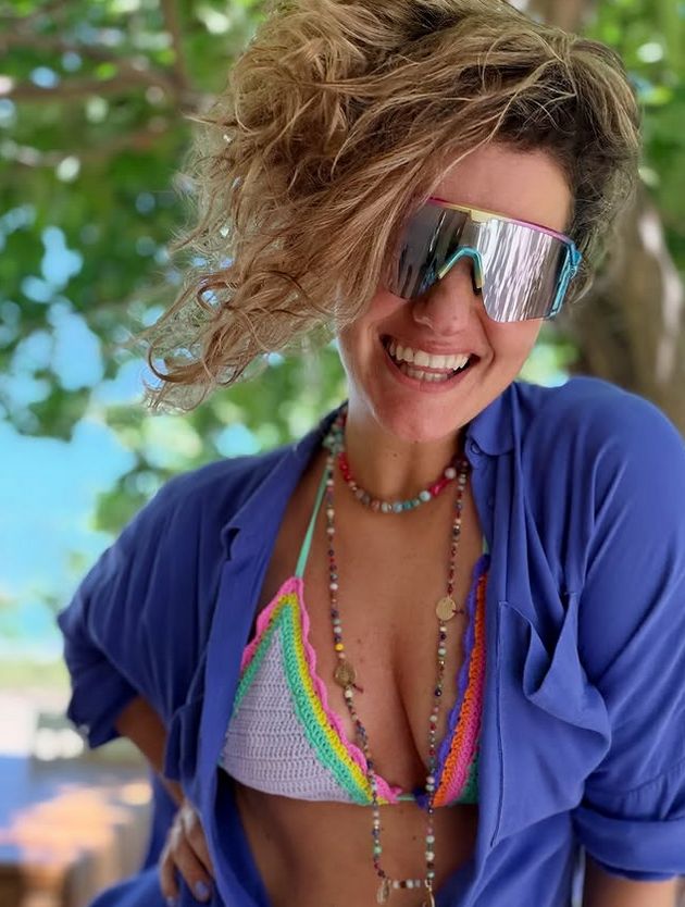 Zofia Zborowska w bikini na wakacjach