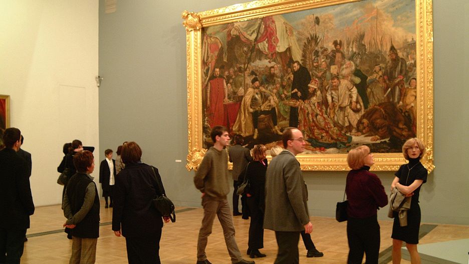 Zachęta, ekspozycja obrazu Jana Matejki "Batory pod Pskowem"