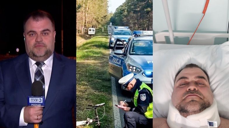 Dziennikarz TVP trafił do szpitala! "Poszło 11 żeber". Kierowca uciekł z miejsca wypadku