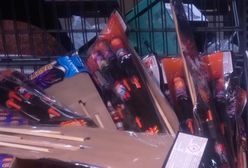 Straż miejska i policja w markecie. Stoisko bez żadnej opieki