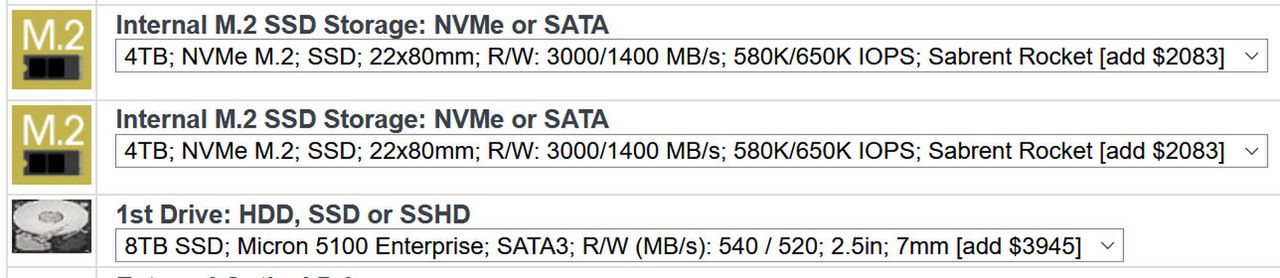 8111 dolarów za same dyski? Tyle pieniędzy wystarczy na kilka dobrych komputerów z 1 TB SSD każdy