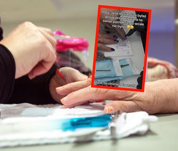 Przyszła na manicure z taką kartką. Nagranie niesie się po sieci