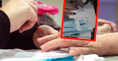 Przyszła na manicure z taką kartką. Nagranie niesie się po sieci