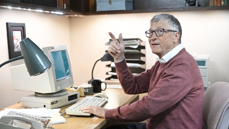 THE TONIGHT SHOW STARRING JIMMY FALLON -- Episode 2090 -- Pictured: Businessman Bill Gates during the "I Could Jump It" sketch on Tuesday, February 4, 2025 -- (Photo by: Todd Owyoung/NBC via Getty Images)