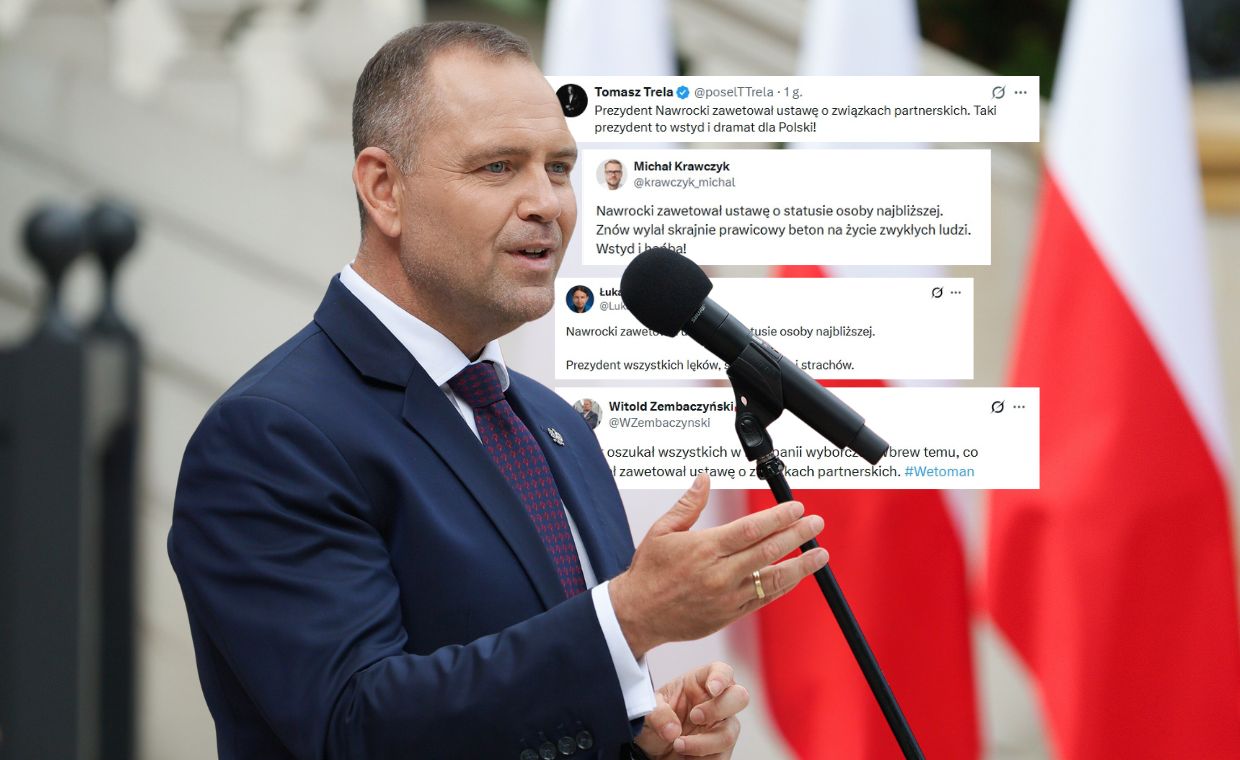 "Wetomat" i "prezydent lęków". Ostre reakcje po decyzji Nawrockiego