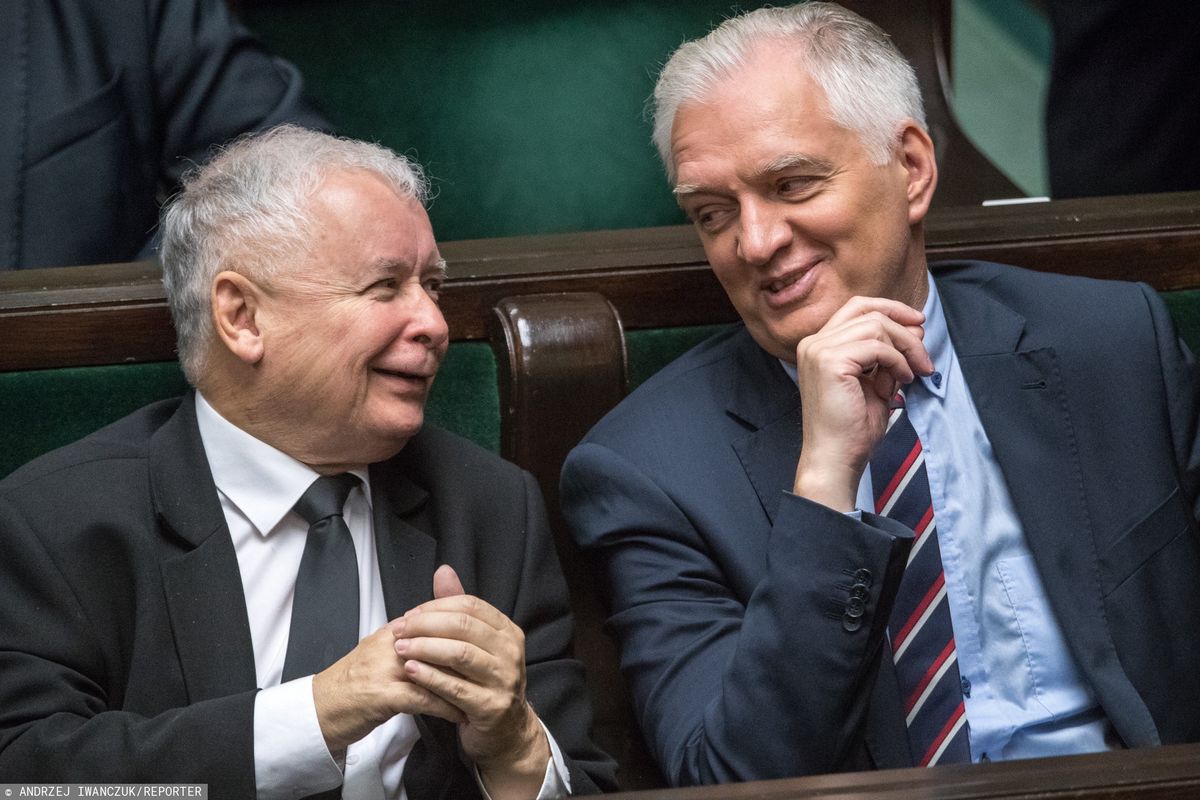 Jarosław Kaczyński i Jarosław Gowin, Sejm, 2017 rok.