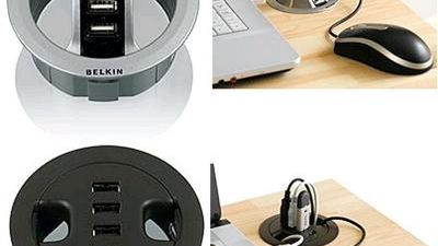 Funkcjonalne nakładki na dziury w biurku 1