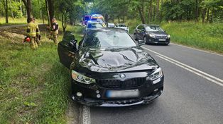 Wypadek w Gorzowie. Drzewo spadło na jadące BMW