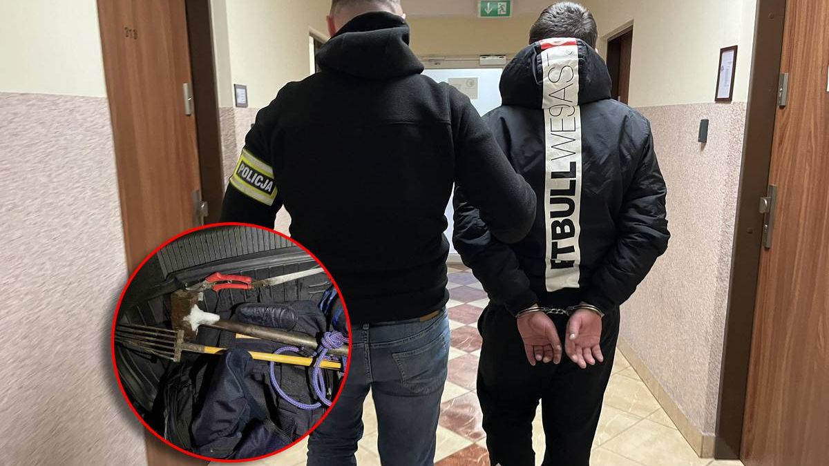 Rzucił się na policjantów z widłami
