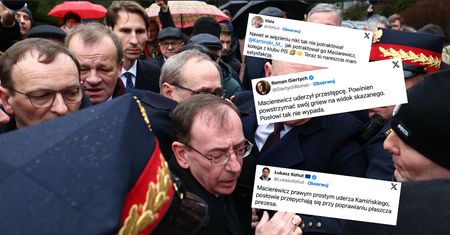 "Posłowi tak nie wypada". Fala komentarzy po uderzeniu Macierewicza