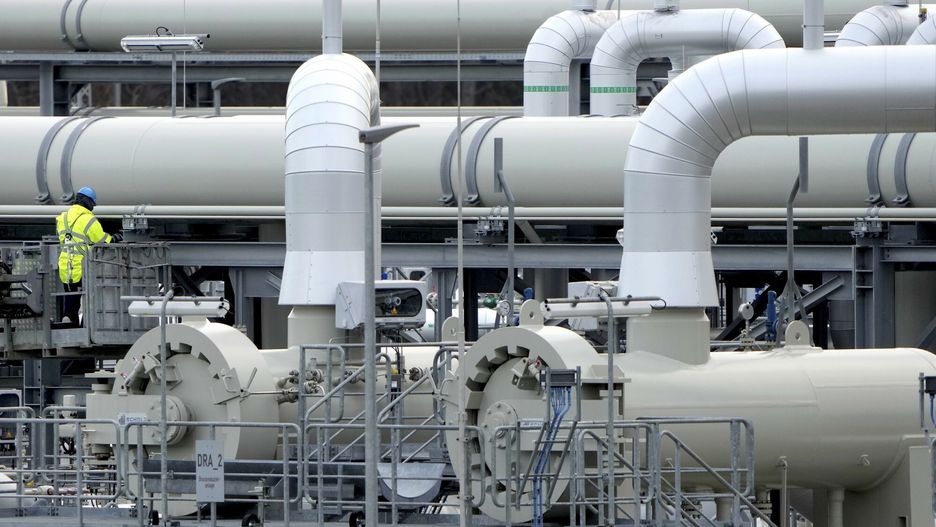 arch49Pipes at the landfall facilities of the 'Nord Stream 2' gas pipline are pictured in Lubmin, northern Germany, Tuesday, Feb. 15, 2022. Nord Stream 2 is a 1,230-kilometer-long (764-mile-long) natural gas pipeline under the Baltic Sea, running from Russia to Germany's Baltic coast. (AP Photo/Michael Sohn)AP