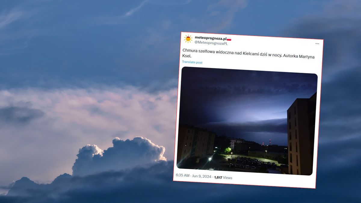  Chmura szelfowa pojawiła się nad Kielcami 
