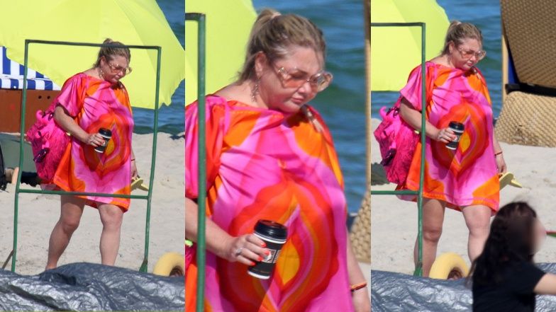 Katarzyna Niezgoda wypoczywa na plaży w Juracie