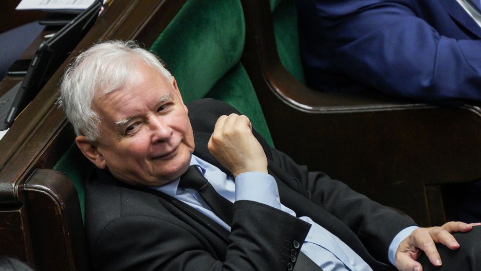 Prezes PiS Jarosław Kaczyński na sali sejmowej (East News)