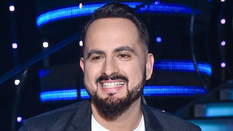 Agustin Egurolla pozuje z córką i synem