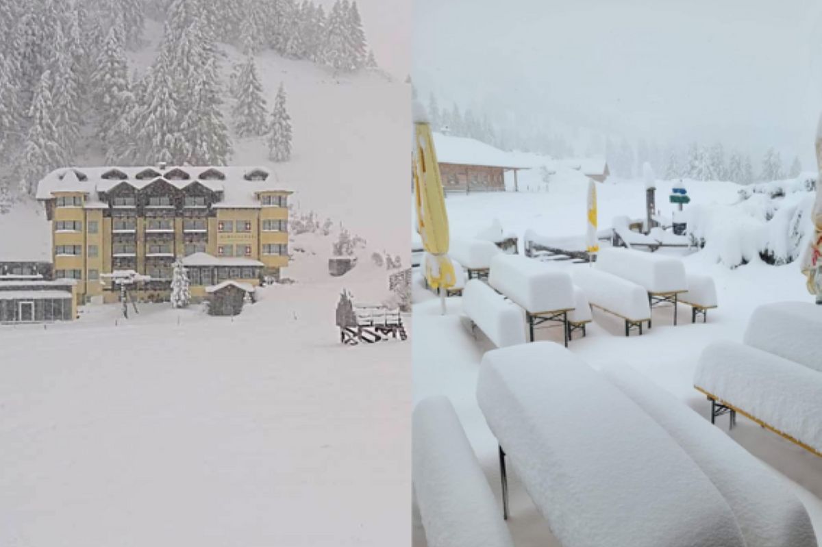 Snow has fallen in the Austrian Alps.