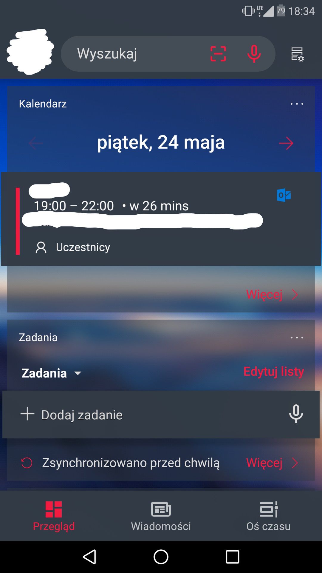 Kanał informacyjny znajdujący się na lewym ekranie