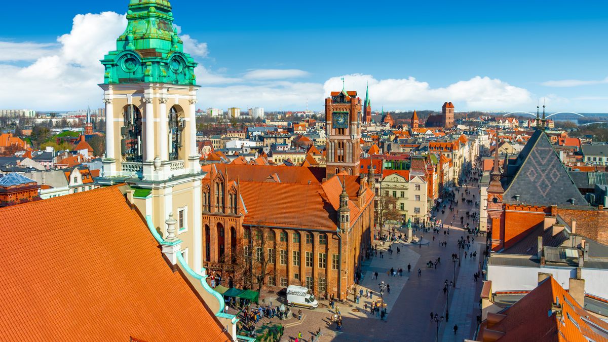 Toruń z lotu ptaka