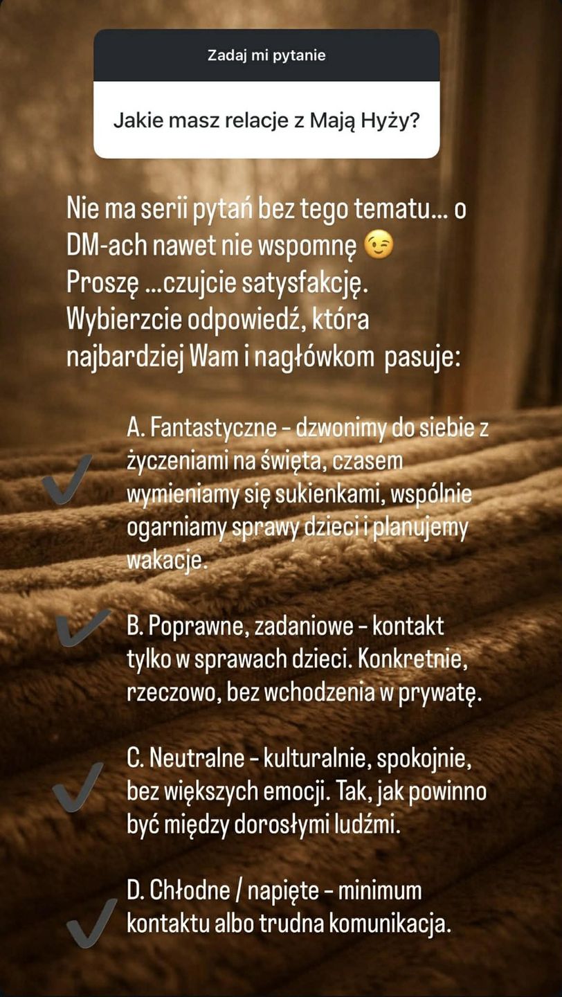 Agnieszka Hyży zapytana o relacje z Mają Hyży