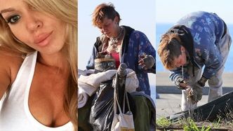 Bezdomna była modelka fitness przeszukuje śmieci przy plaży w Santa Monica (ZDJĘCIA)