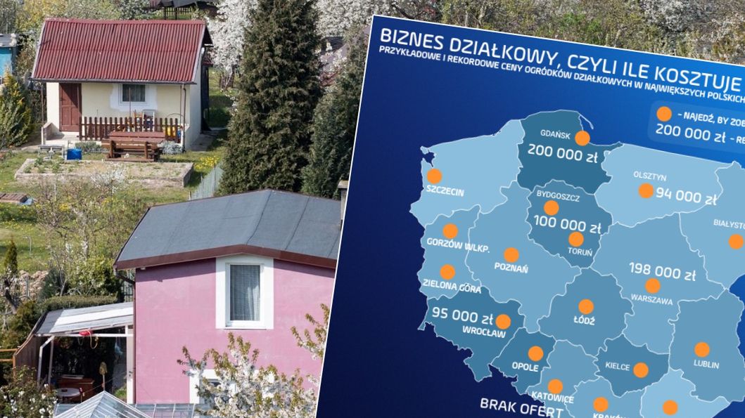 Ogródki działkowe potrafią kosztować już niemal 200 tys. zł. Wszystko zależy od stanu domku, lokalizacji i dostępnych mediów.