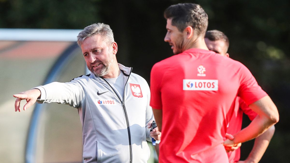 Jerzy Brzęczek i Robert Lewandowski 