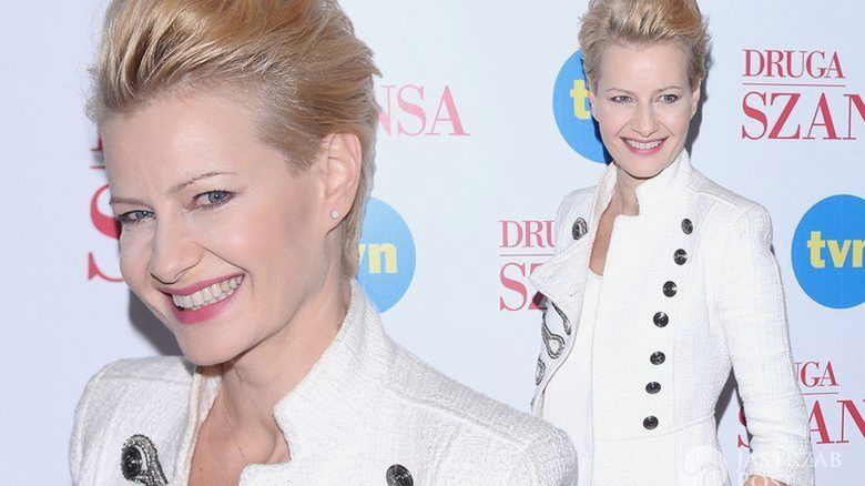 Małgorzata Kożuchowska, konferencja serialu "Druga szansa" (fot. ONS)