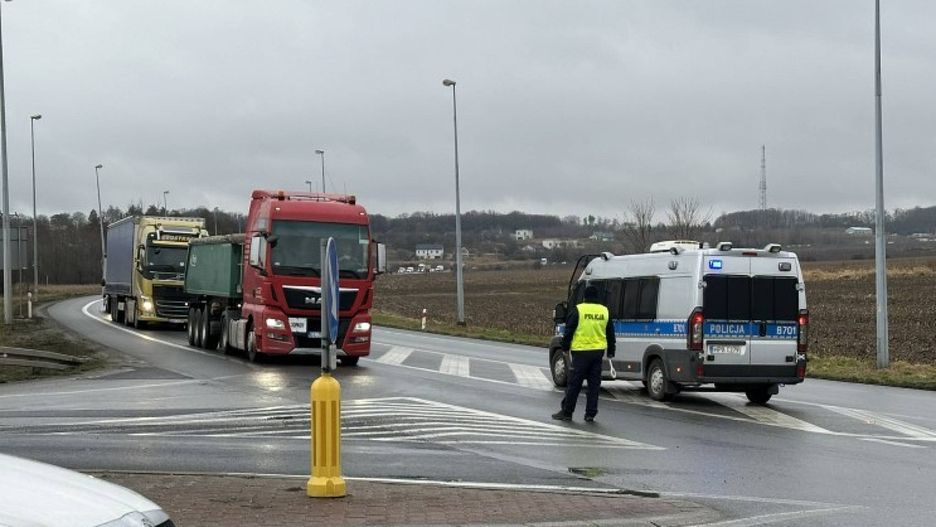 Strajk rolników pod Wrocławiem