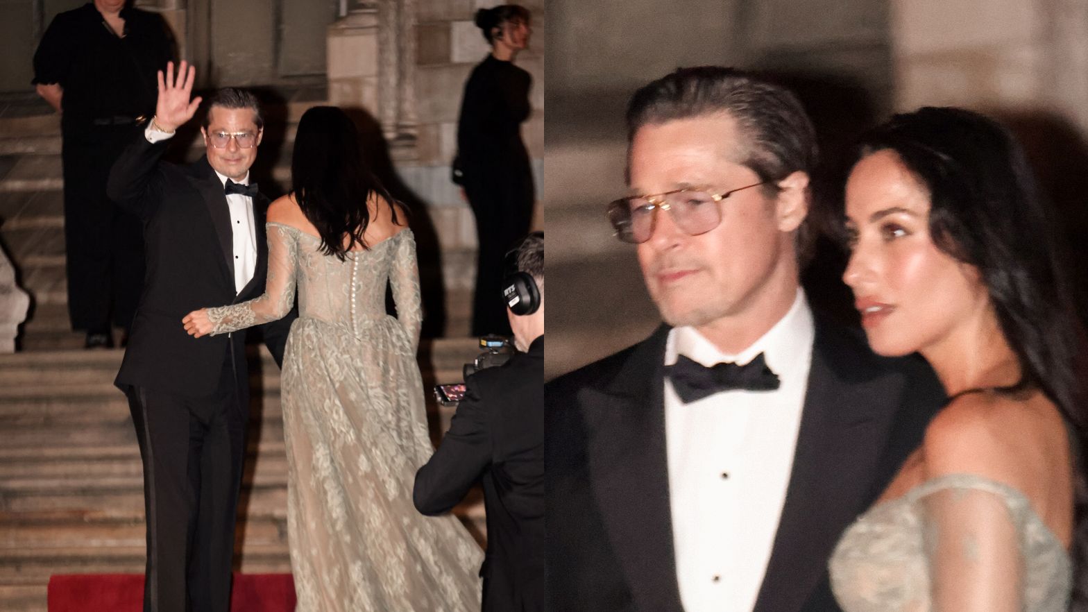 Brad Pitt i Ines de Ramon przyłapani przed wejściem na galę