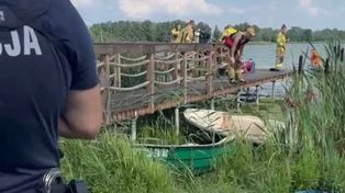 Jezioro Symsar: Nie żyje 31-latek, który wypadł z roweru wodnego