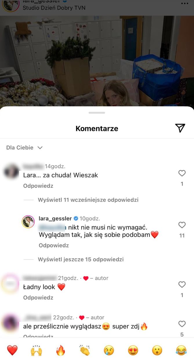 Lara Gessler odpowiada na komentarz internautki