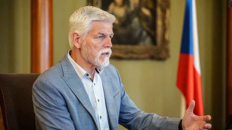 Petr Pavel, Czech Republic's president, during a Bloomberg Television interview in Prague, Czech Republic, on Wednesday, June 11, 2025. Pavel called on the US to give Europe more time and realistic goals to take care of the continent's security and contain an increasingly aggressive Russia. Photographer: Milan Jaros/Bloomberg via Getty Images