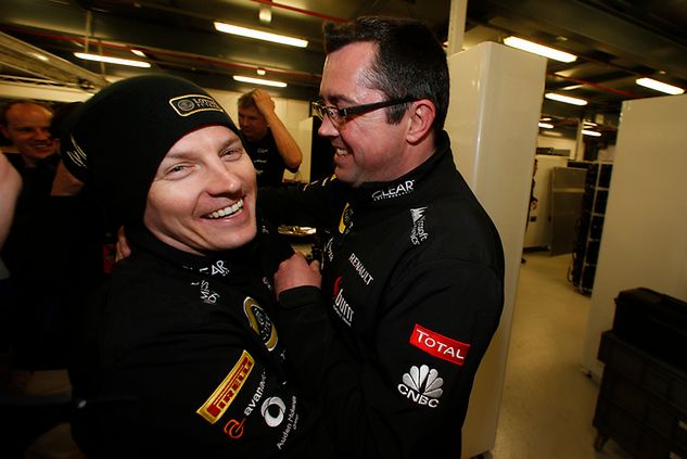 Raikkonen i Boullier/fot. Lotus F1 Team