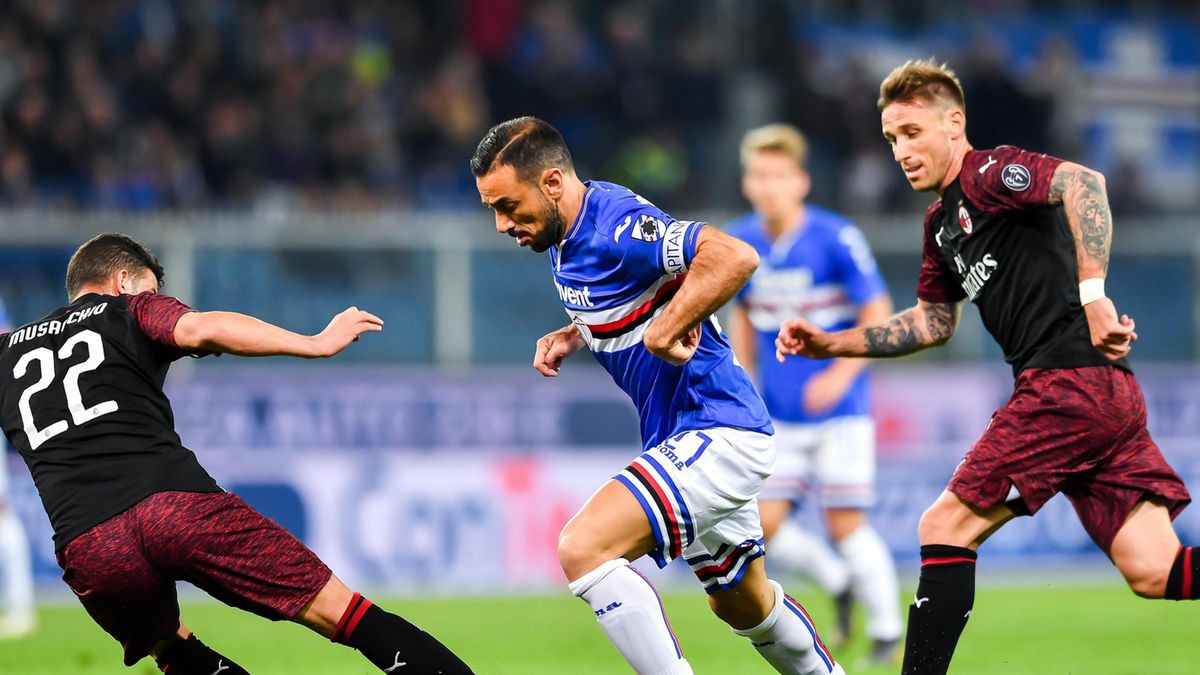 Na zdjęciu mecz Sampdoria - Milan 