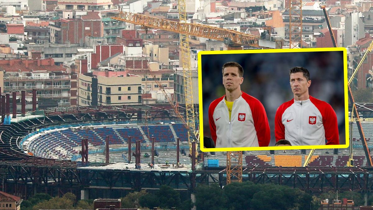 Getty Images / Urbanandsport/NurPhoto oraz Marvin Ibo Guengoer - GES Sportfoto / Na zdjeciu: Camp Nou, Robert Lewandowski i Wojciech Szczęsny