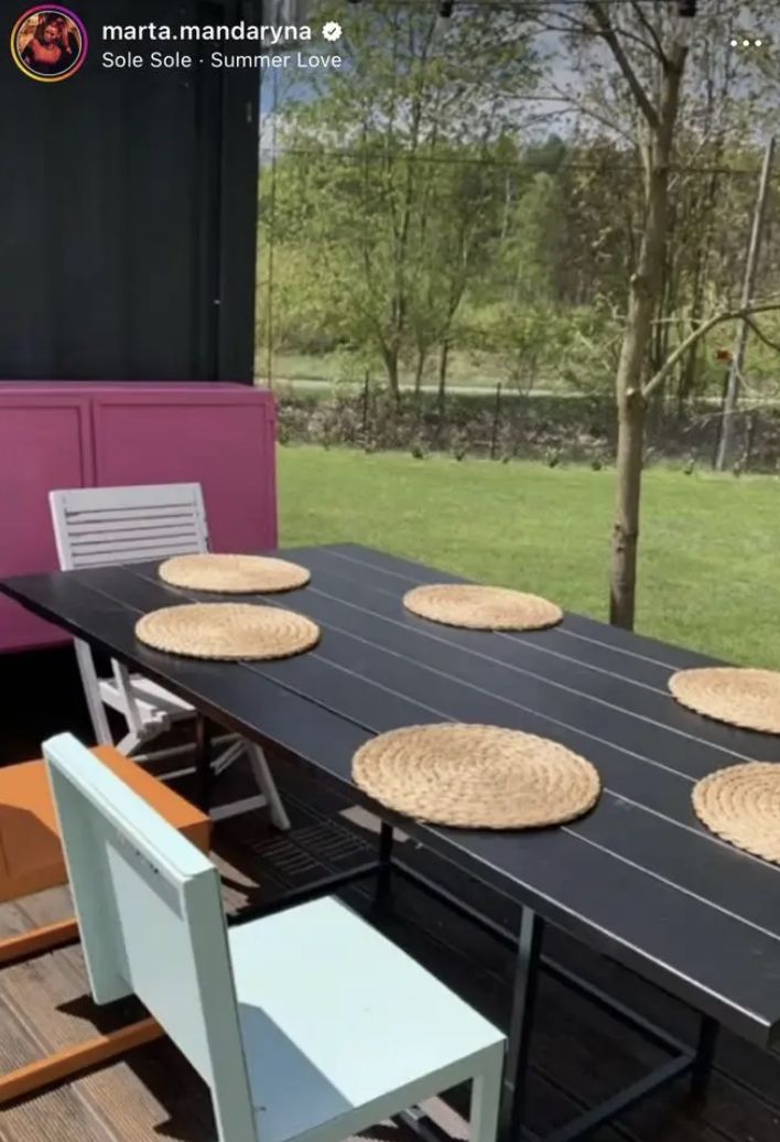 Jadalnia na tarasie Mandaryny