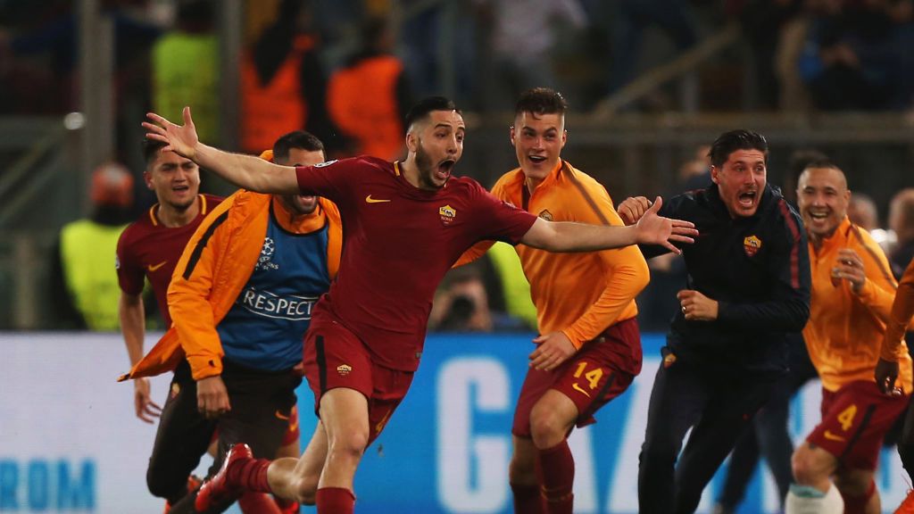 Zdjęcie okładkowe artykułu: Getty Images / Paolo Bruno / Na zdjęciu: Kostas Manolas po strzelonym golu dla Romy