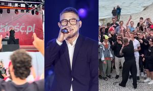 "TŁUMY" na koncercie Kubańczyka na plaży u Nawrockiego. Na Skolimie ludzi było więcej... (ZDJĘCIA)