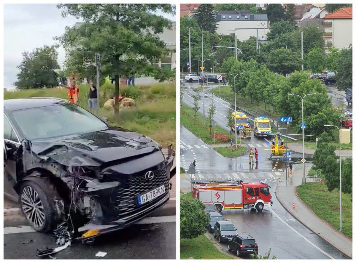 Wypadek na ulicy Wielkopolskiej w Gdyni zablokował ruch na kilka godzin. Ranne zostały trzy osoby