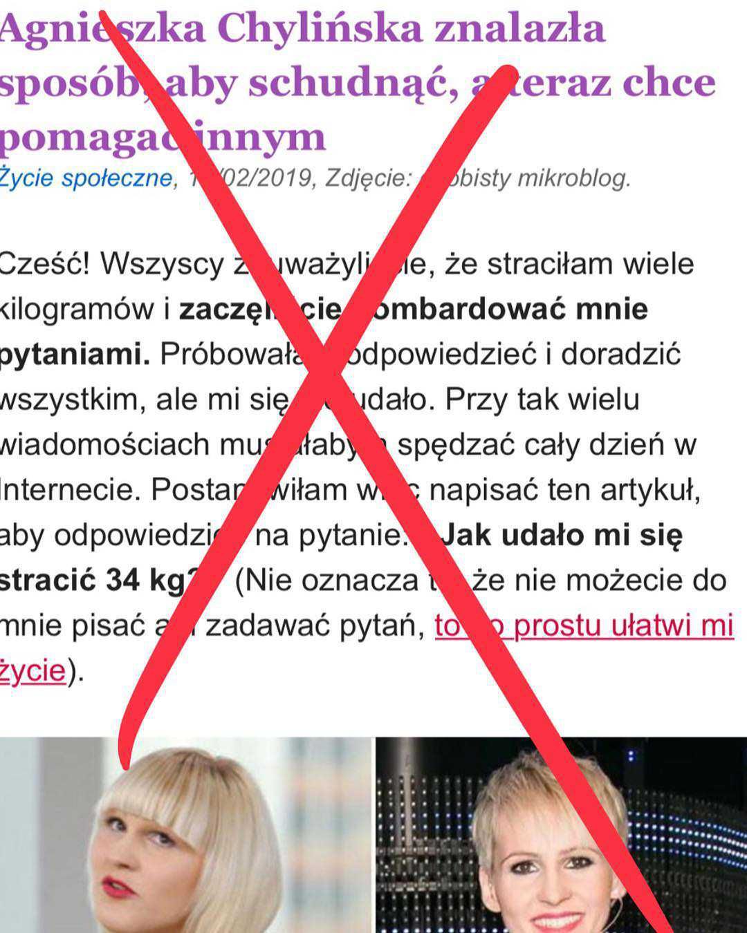 Agnieszka Chylińska została oszukana