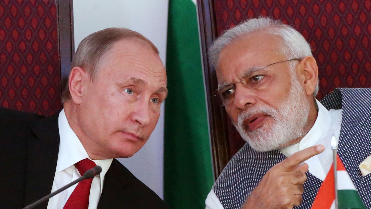 Władimir Putin i Narendra Modi