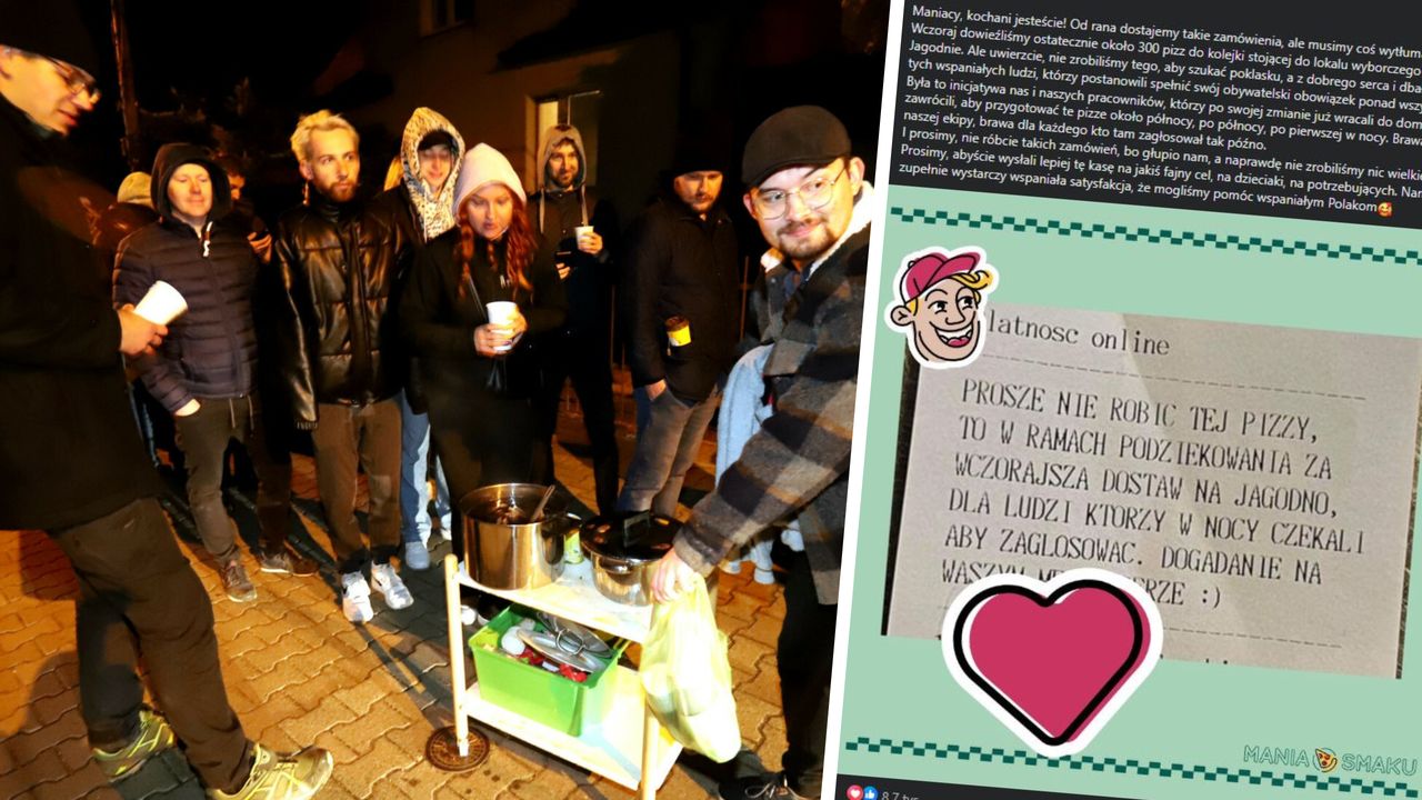 Dostarczyli setki pizz czekającym w kolejce do głosowania. Teraz ludzie dziękują im w nietypowy sposób