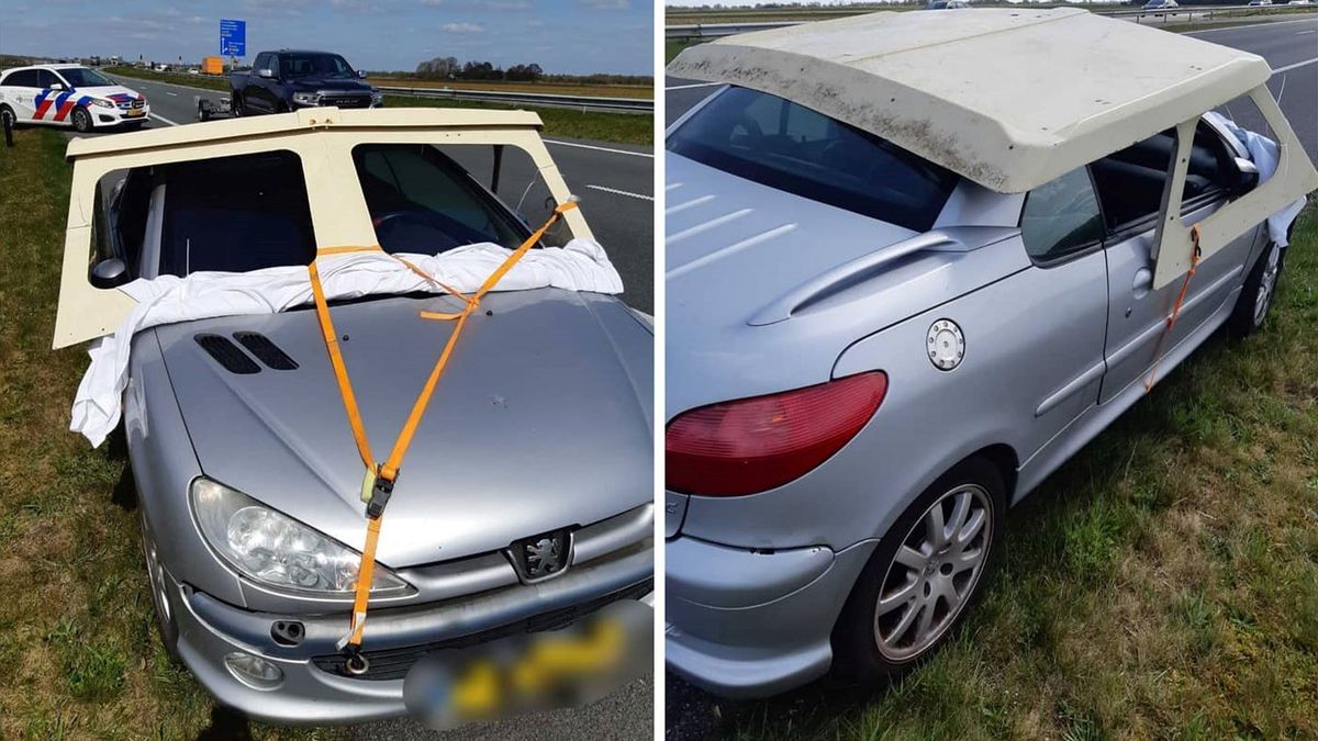 Samochód został zatrzymany na autostradzie